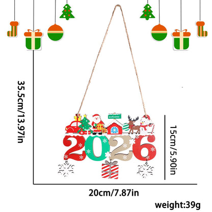 2026 Christmas Cartoon Wooden Ornaments - New Year Party Gift Decorations🎅🎇