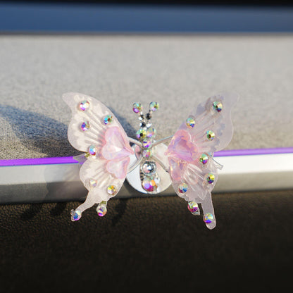 Diamond Butterfly Ornament with Fluttering Wings