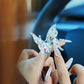 Diamond Butterfly Ornament with Fluttering Wings