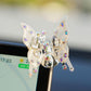 Diamond Butterfly Ornament with Fluttering Wings