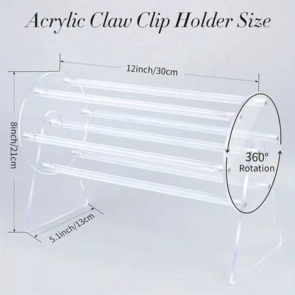 Acrylic Rotating Hair Claw Clip Holder✨️Storage made so easy.