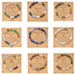 12 Zodiac Stone Beaded Bracelet with Astrological Sign Charm