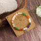 12 Zodiac Stone Beaded Bracelet with Astrological Sign Charm